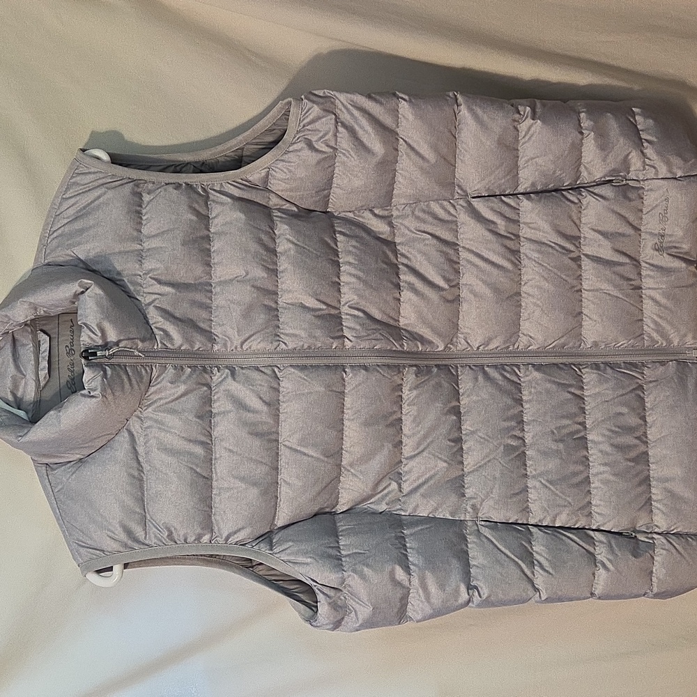 Eddie Bauer CirrusLite Down Vest Silver Gray XL Womens